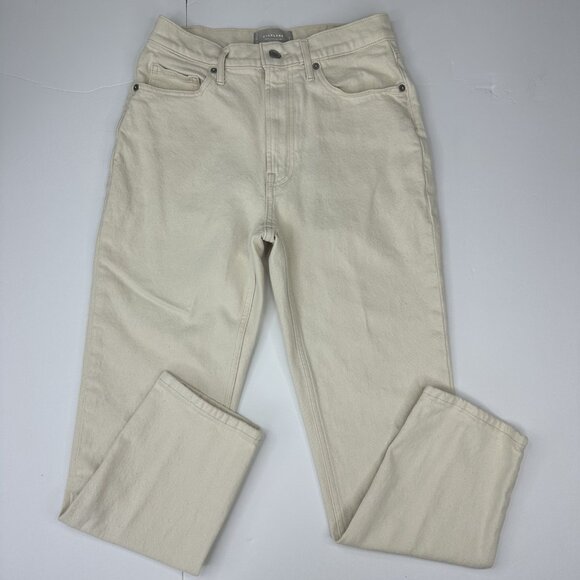 Everlane Women's ECRU The Original Cheeky Straight‎ Leg Jean W27-28/L25.5 - Picture 1 of 14